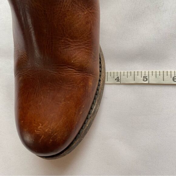 Frye Melissa Cognac Vintage Leather Riding Boots Size 6.5 - Picture 15 of 16
